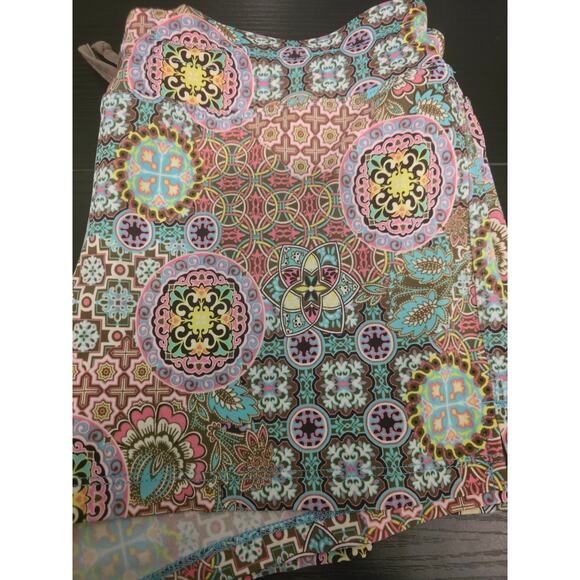 Athleta Pink Turquoise Yellow Athletic Walking Hiking Shorts Large - Picture 1 of 6